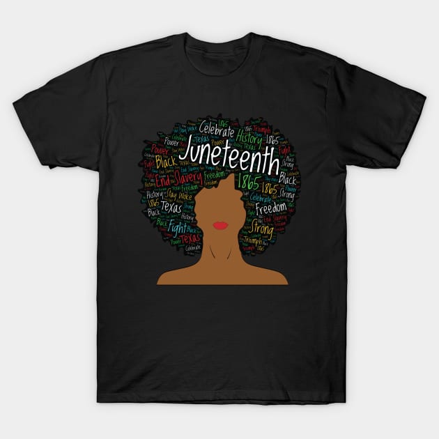 Juneteenth Afro T-Shirt by blackartmattersshop